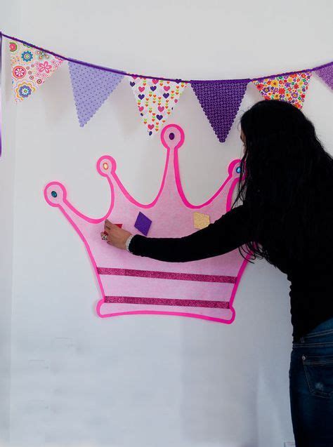 Pin The Jewel On The Crown Princess Party Game Party Game Kids Party