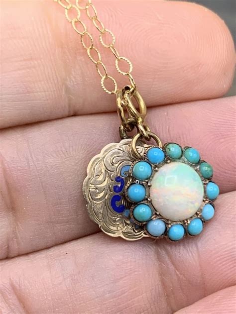 Opal And Turquoise Pendant Turquoise Pendant Antique Jewelry Jewelry