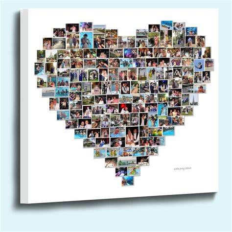The Best Personalised Heart Shape Photo Collage Available On Etsy