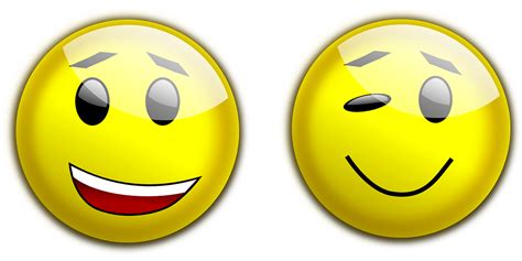 Free Vector Graphic Smiley Glossy Yellow Wink Free Image On