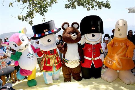 Past Olympic Mascots Gathered In Rio And Met With Children Ahead Of The