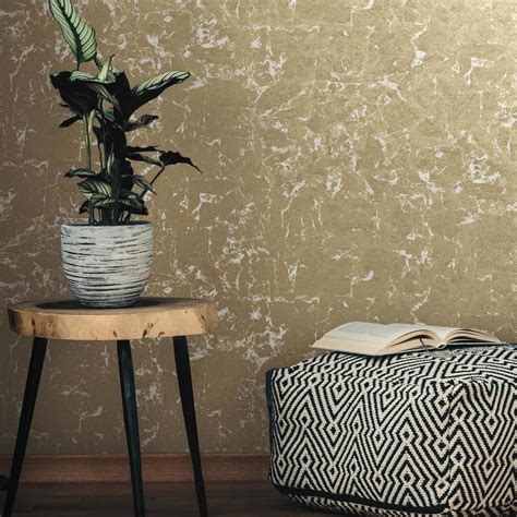 Metallic Leaf Peel And Stick Wallpaper Gold Wallpaper Living Room