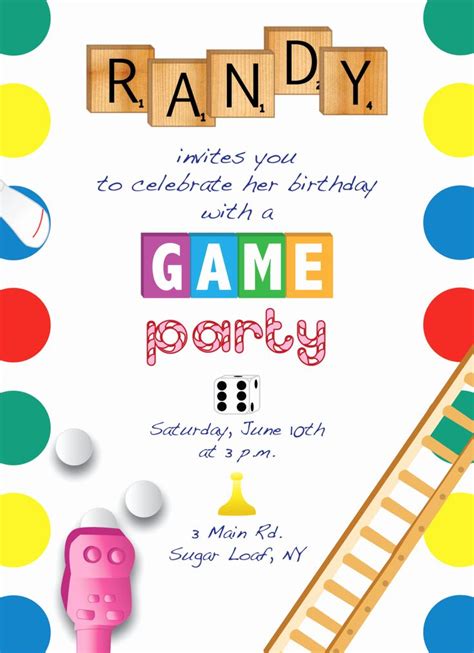 Game Night Invitation Wording Beautiful Printable Game Night Party