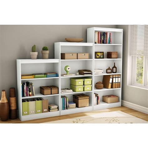 Axess 4 Shelf Bookcase Pure White White Bookcase Home Office