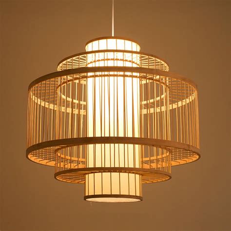 Modern Japanese Bamboo Cage Chandelier Cage Chandelier Chandelier