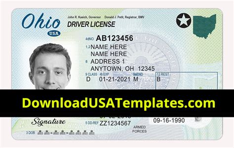 10 Drivers License Templates Photoshop Template Free Download