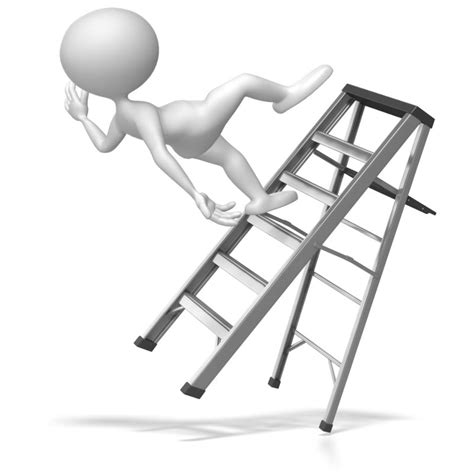 Stick Figure Falling Off Ladder Great Powerpoint Clipart For