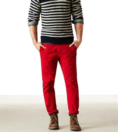 Ae Slim Straight Khakis In Red Mens Colored Pants Mens Outfitters