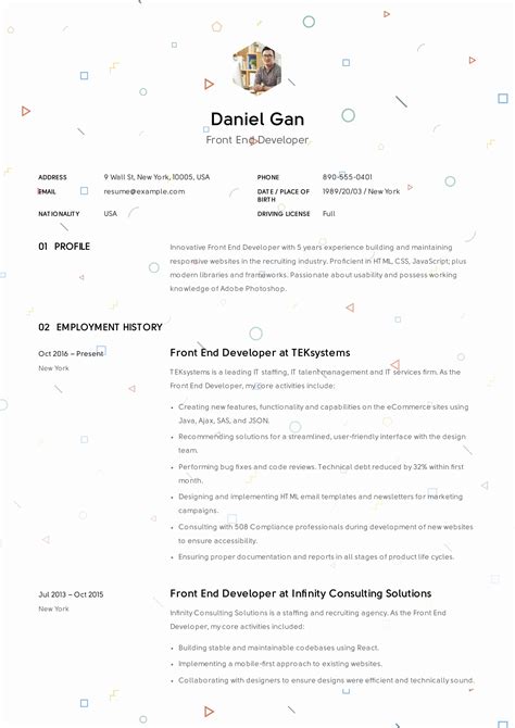 Free resume templates for any job. √ 20 Front End Engineer Resume in 2020 | Resume examples, Job resume samples, Resume guide