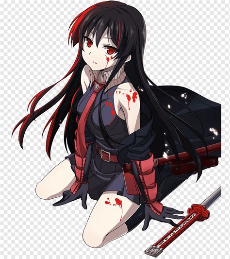 Black Haired Female Anime Character Sitting Beside Sword Illustration
