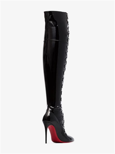 Christian Louboutin Frenchissima Alta 100 Patent Leather Over The Knee