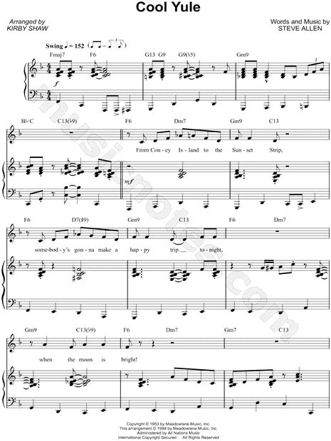 Louis Armstrong Cool Yule Sheet Music In F Major