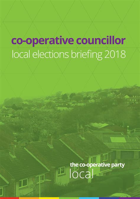 Local Elections Briefing 2018 Co Operative Party