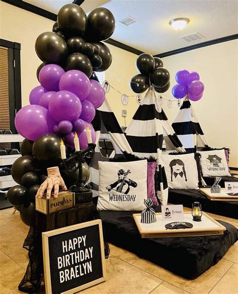 Wednesday Addams Birthday Party Ideas Photo Of Th Birthday Party Ideas Birthday Party