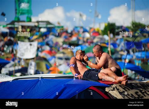 People Painting Their Faces At The Przystanek Woodstock Europe S