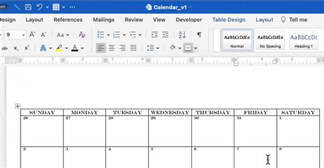 How To Make A Calendar In Microsoft Word Prntbl
