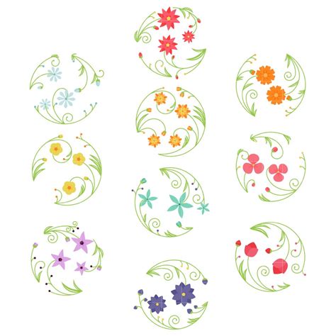 Pretty Circles Set Semi Exclusive Clip Art Set For Digitizing And More