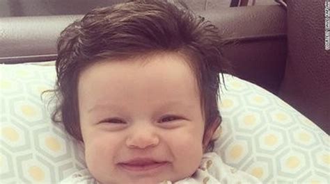Baby Born With Full Head Of Hair Has Millions Grinning