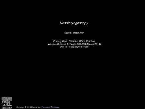 Nasolaryngoscopy Primary Care Clinics In Office Practice Ppt Download