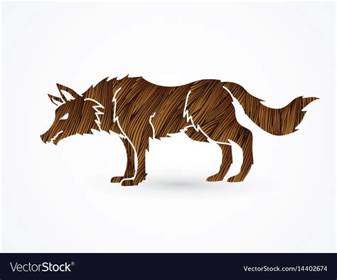Angry Wolf Standing Royalty Free Vector Image Vectorstock
