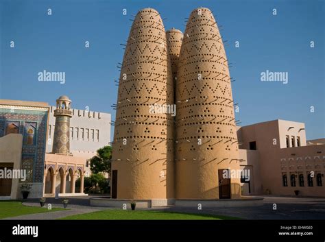 Bird Towers Katara Cultural Village Doha Qatar Middle East Stock