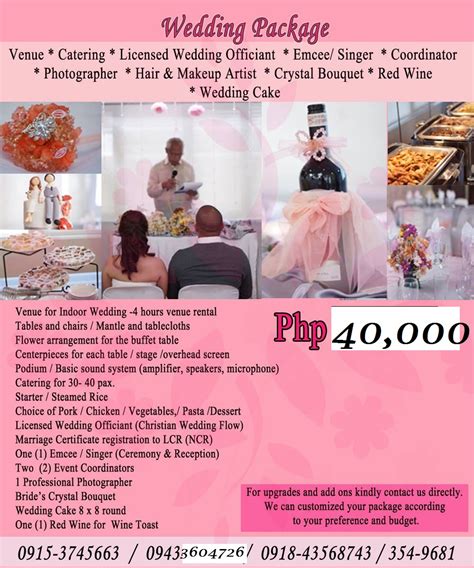 Your Complete Guide To Getting Married In The Philippines Simple Wedding Set Up And Menu