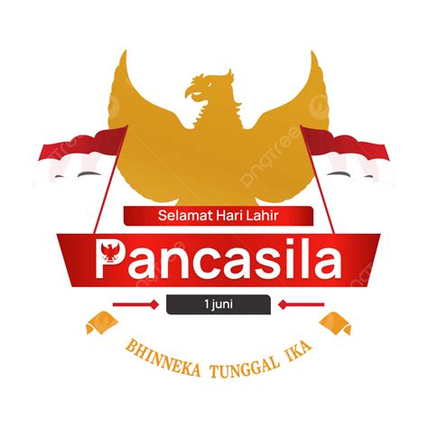 Feliz Aniversário Pancasila 2023 Garuda Com Bandeira Indonésia Vetor