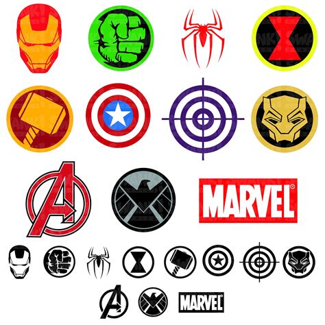 Avengers Superhero Symbol Clipart Svgpngeps Iron Man Etsy