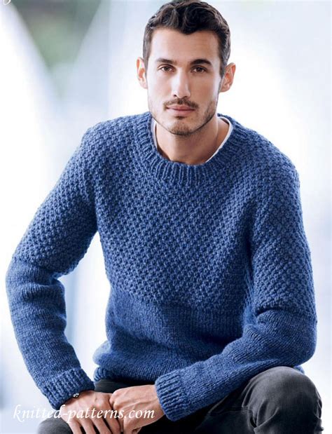 Man Sweater Knitting Pattern Mikes Natura