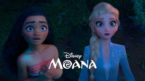 Elsa And Moana Go To The Sea Forest Spirit Frozen 3 Fanmade Scene