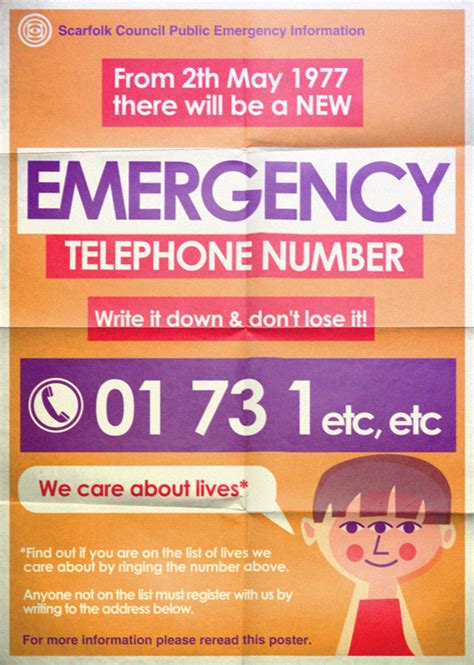 List of emergency numbers and calling codes worldwide. Scarfolk Council: "Emergency Services Telephone Number ...