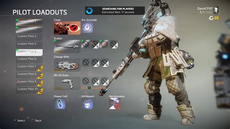 Pilot Loadouts Titanfall 2 Interface In Game