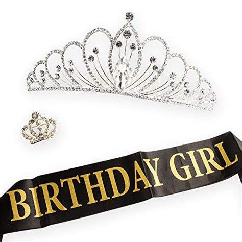 Birthday Girl Sash Tiara Crown And Crown Brooch Birthday Party Supplies Decor Ebay