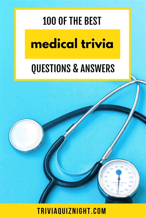100 Medical Trivia Questions And Answers 🩺🏥💉 Trivia Questions And