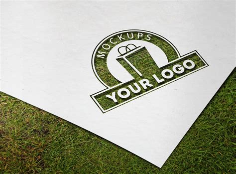 paper cutout logo mockup