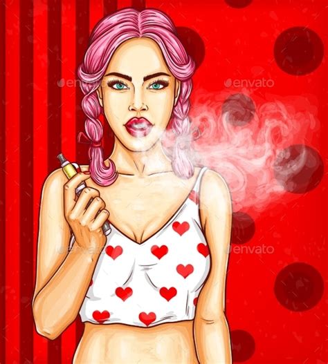 Vector Pop Art Pin Up Illustration By Vectorpocket Graphicriver