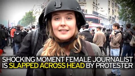 Shocking Clip Shows Female Journalist Get Slapped Across Face While