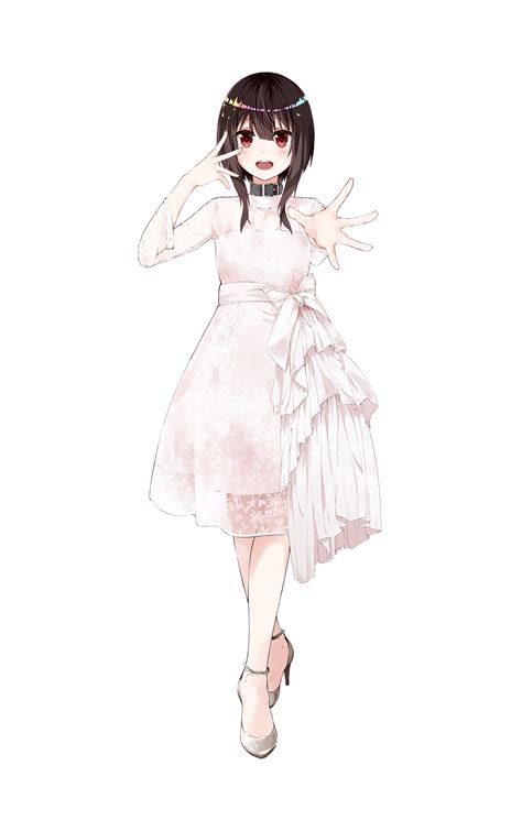 anime girl wearing a dress