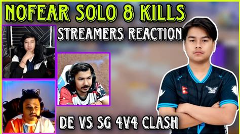 NoFear On Fire Solo 8 Kills At PMPL Streamers Reaction DE Vs SG