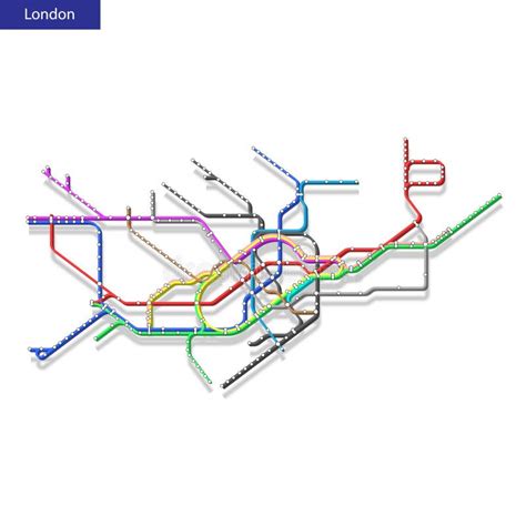 Map Of The London Metro Subway Template Of City Transportation Stock