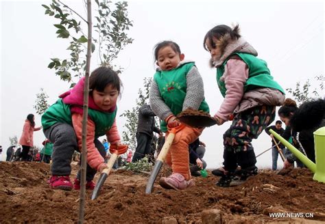 Children Participate In Tree Planting Activity In C China Cn