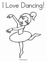 Coloring Dance Dancing Dancer Ballerina Ballet Hop Hip Dream Colouring Sheets Twistynoodle Noodle Printable Salsa Outline Built California Usa Template sketch template