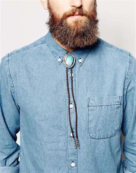 Image Of ASOS Bolo Tie Necklace Bolo Tie Men Tie Outfits Western Glam Red Wing Boots Suit