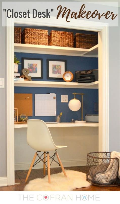 We don't have a spare room for me to have a designated home. "Closet Desk" Makeover | Hometalk