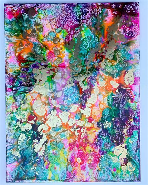 Tropic Like Its Hot Alyssa Adler Art Resin And Alcohol Ink On Canvas