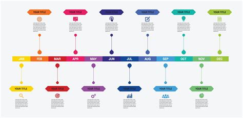 12 Months Or 1 Year Timeline Infographic Timeline Infographics For