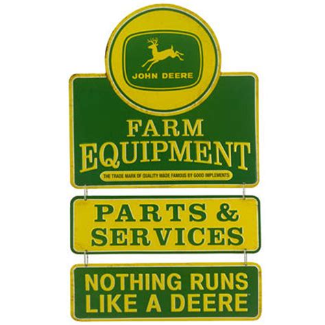 John Deere Farm Equipment Linked Tin Sign Lp67210