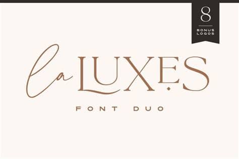 They are organized into highly regular formal types similar to cursive writing and looser, more casual scripts. Indulge yourself in a luxurious typography pairing with La ...