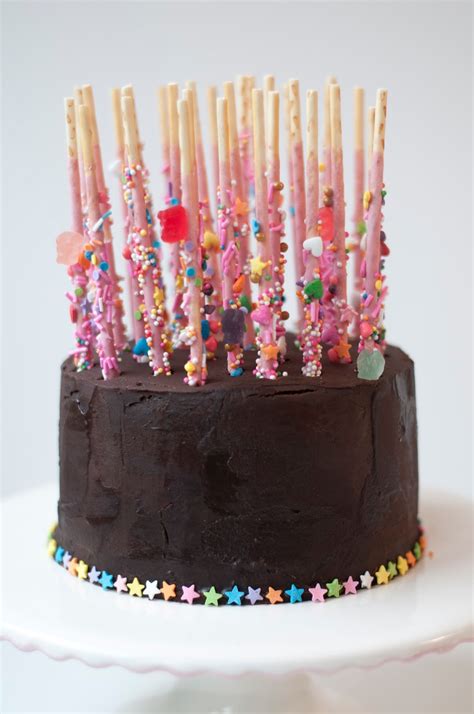 It's a simply amazing moist chocolate cake filled with dark chocolate mousse, and a warm chocolate frosting poured on top! Day 4: Double Chocolate Pocky Cake - THE PARTY PARADE