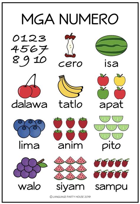 Numbers In Tagalog Filipino Printables Learn Portuguese Tagalog